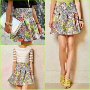 Nwt anthropologie skirt, maeve brand, map of paris